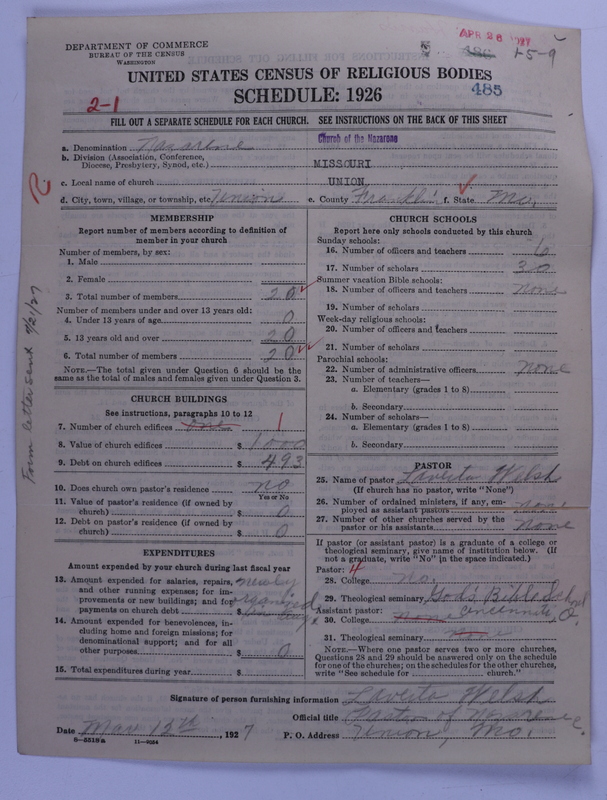 Scan of Church of the Nazarene: 485