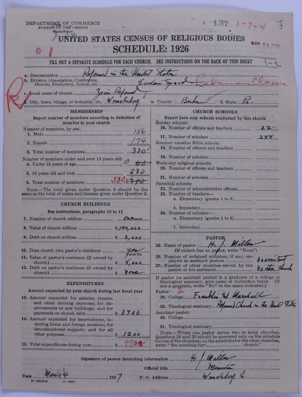 Scan of Reformed Church in the United States: 137