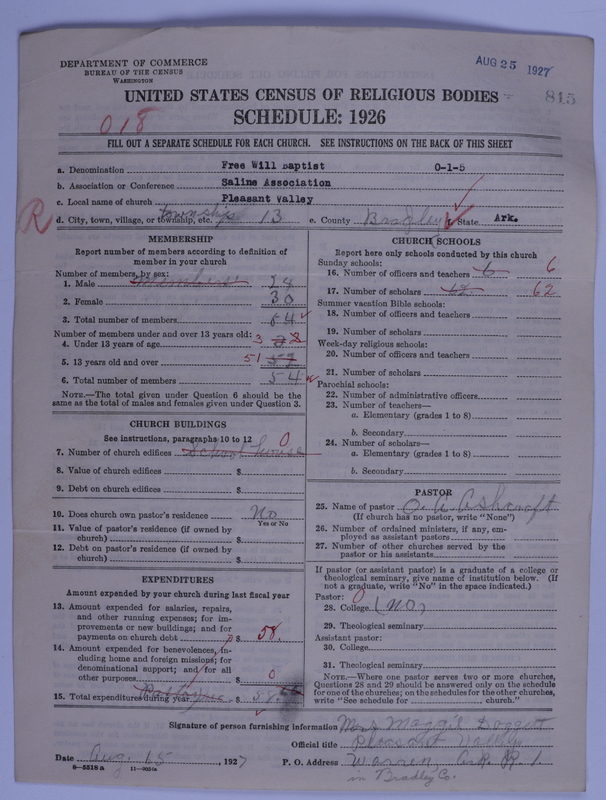 Scan of Free Will Baptists: 815