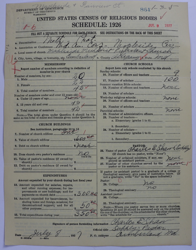 Scan of Methodist Protestant Church: 864