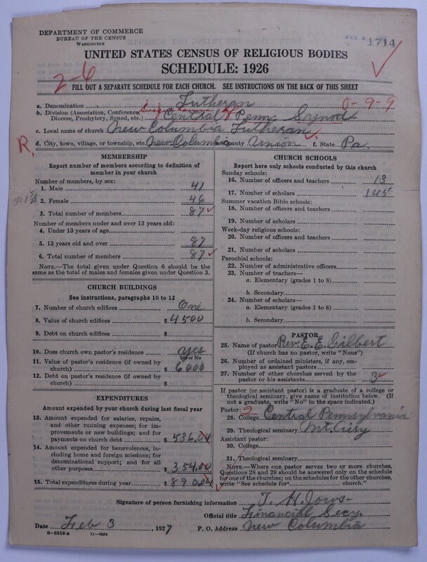 Scan of United Lutheran Church in America: 1714