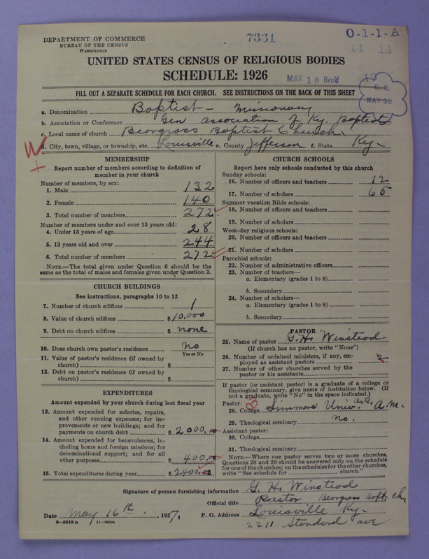 Scan of Negro Baptists: 7331