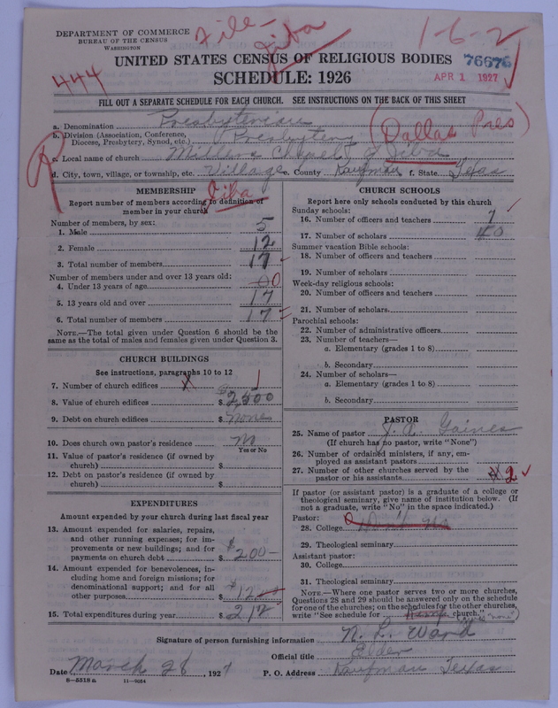 Scan of Presbyterian Church in the United States of America: 7667