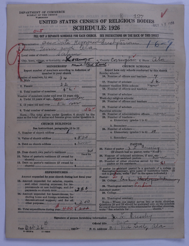 Scan of Associate Reformed Presbyterian Church: 127
