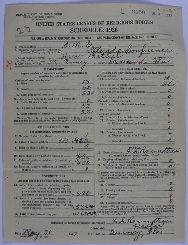 Scan of African Methodist Episcopal Church: 3458