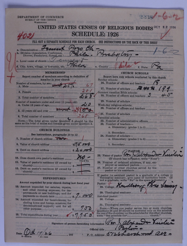 Scan of Presbyterian Church in the United States of America: 2238
