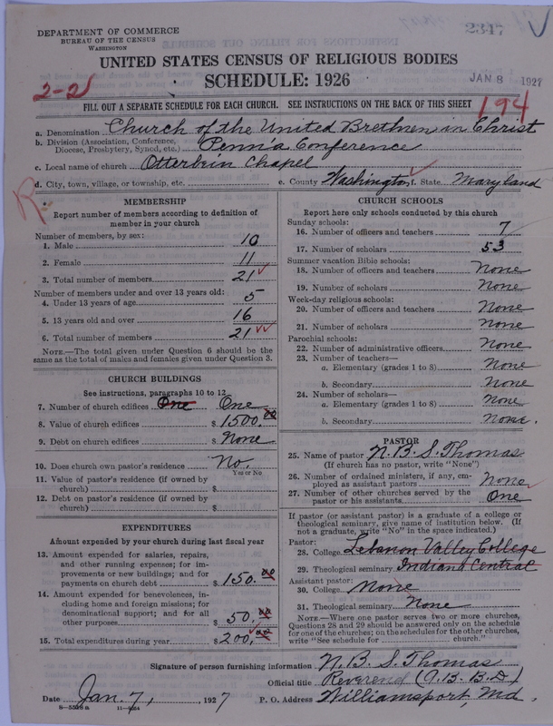 Scan of Church of the United Brethren in Christ: 2347