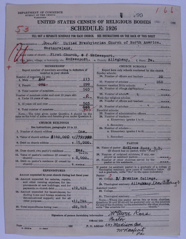 Scan of United Presbyterian Church of North America: 99