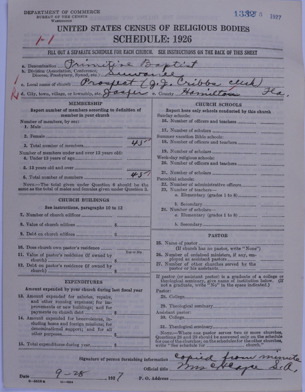 Scan of Primitive Baptists: 1332