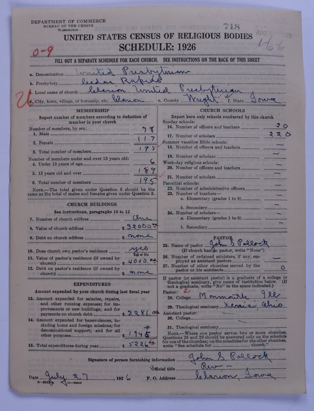 Scan of United Presbyterian Church of North America: 718