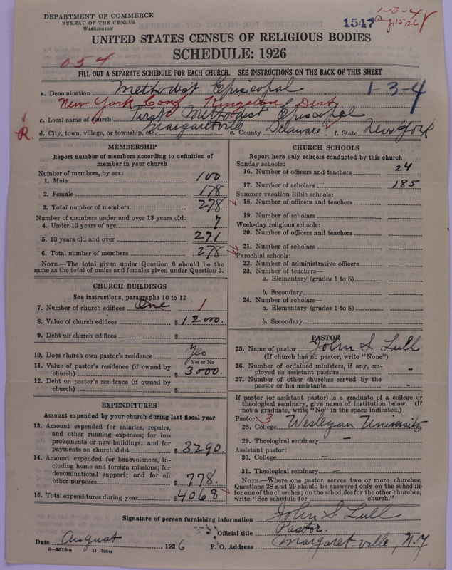 Scan of Methodist Episcopal Church: 1547