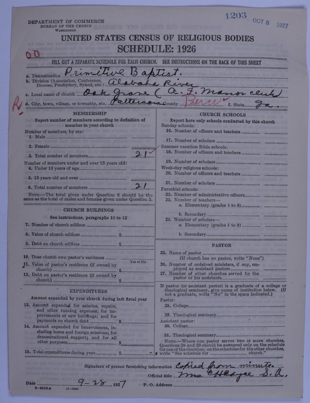 Scan of Primitive Baptists: 1203