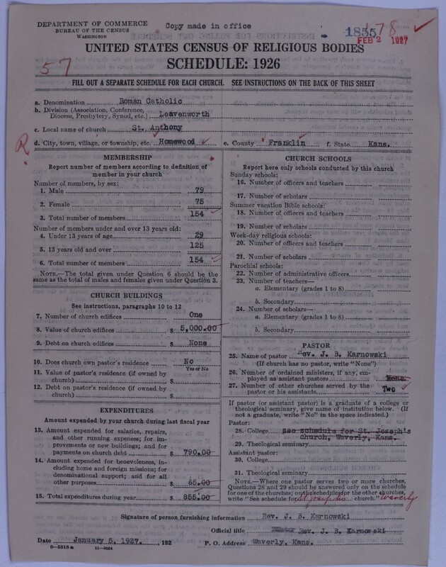 Scan of Roman Catholic Church: 1855