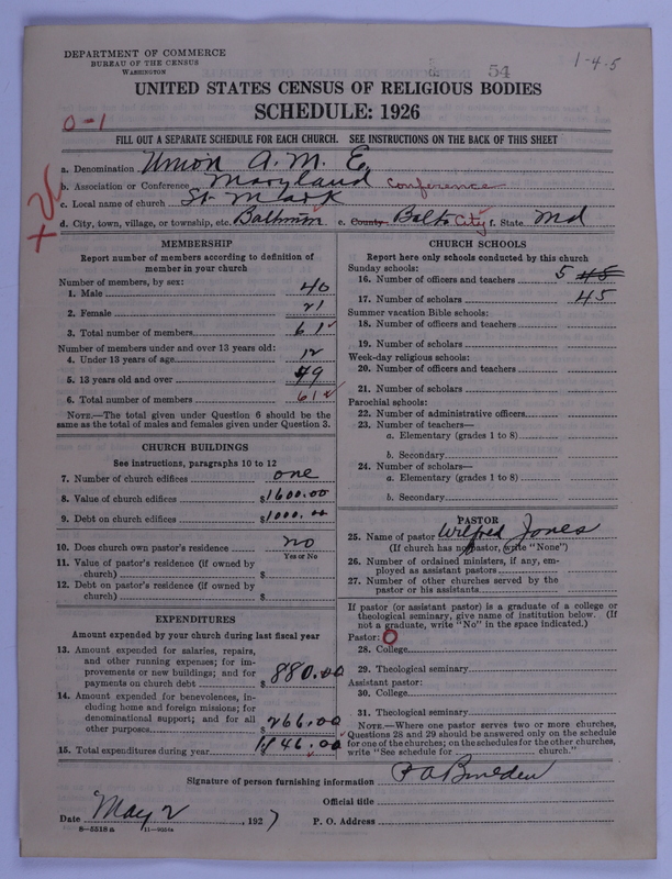 Scan of Union American Methodist Episcopal Church: 54