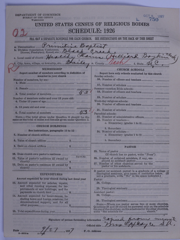 Scan of Primitive Baptists: 750