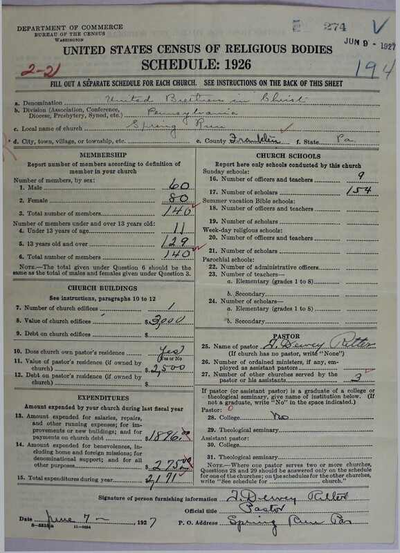 Scan of Church of the United Brethren in Christ: 274