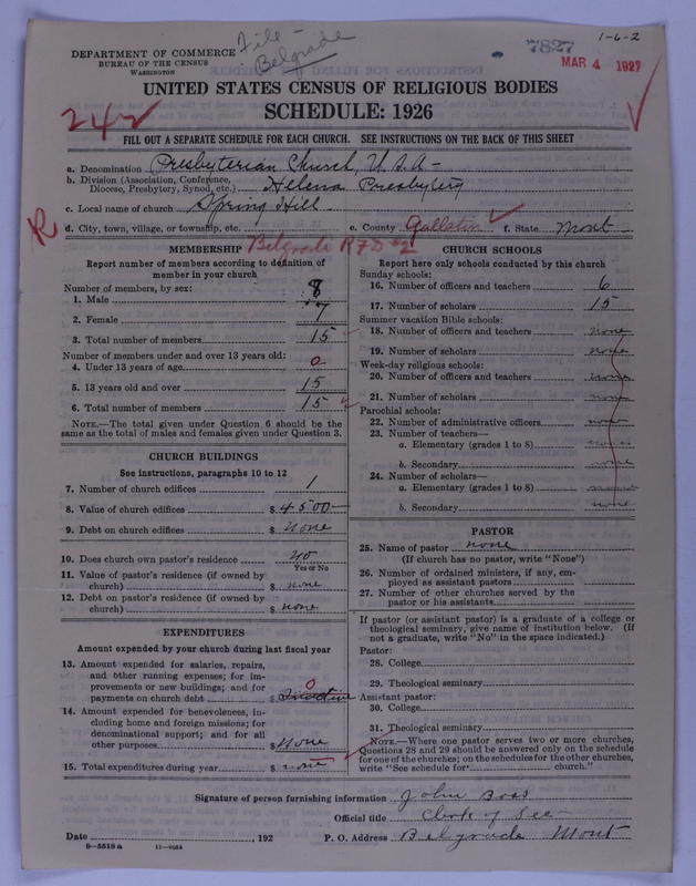 Scan of Presbyterian Church in the United States of America: 7827