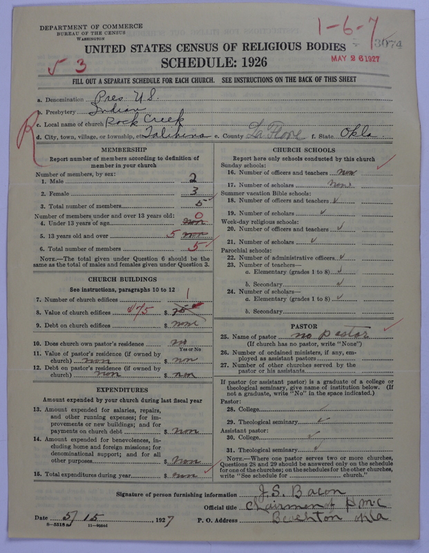 Scan of Presbyterian Church in the United States: 3074