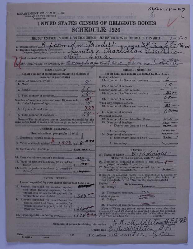 Scan of Reformed Methodist Union Episcopal Church: 20