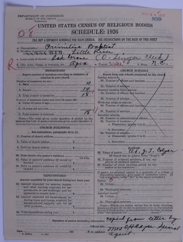 Scan of Primitive Baptists: 859