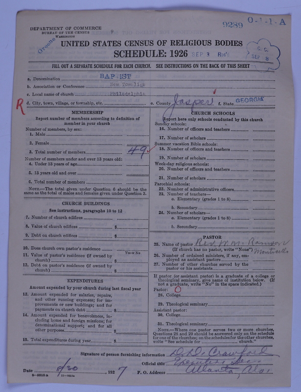 Scan of Negro Baptists: 9289