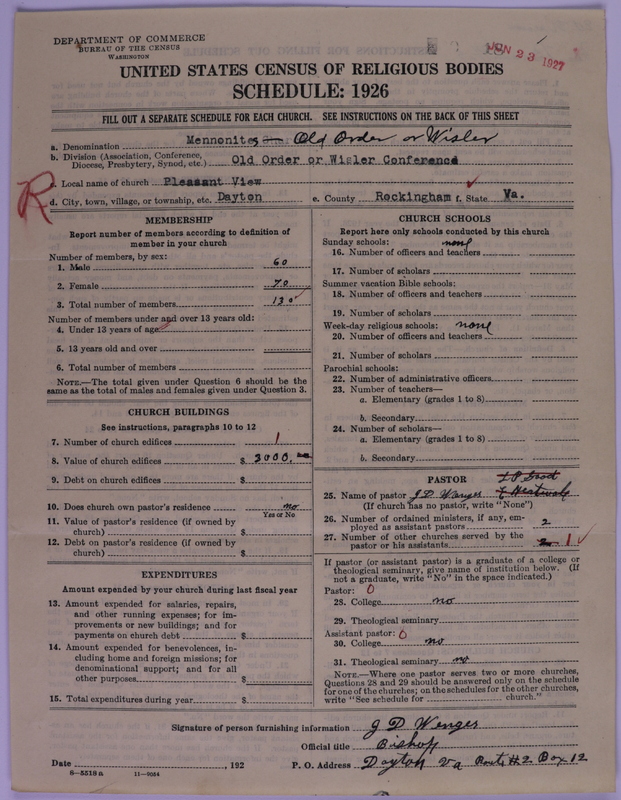 Scan of Old Order Mennonite Church (Wisler): 18
