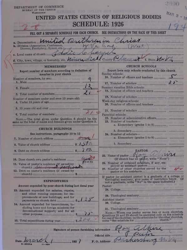 Scan of Church of the United Brethren in Christ: 2690