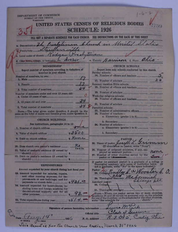 Scan of Presbyterian Church in the United States of America: 2759