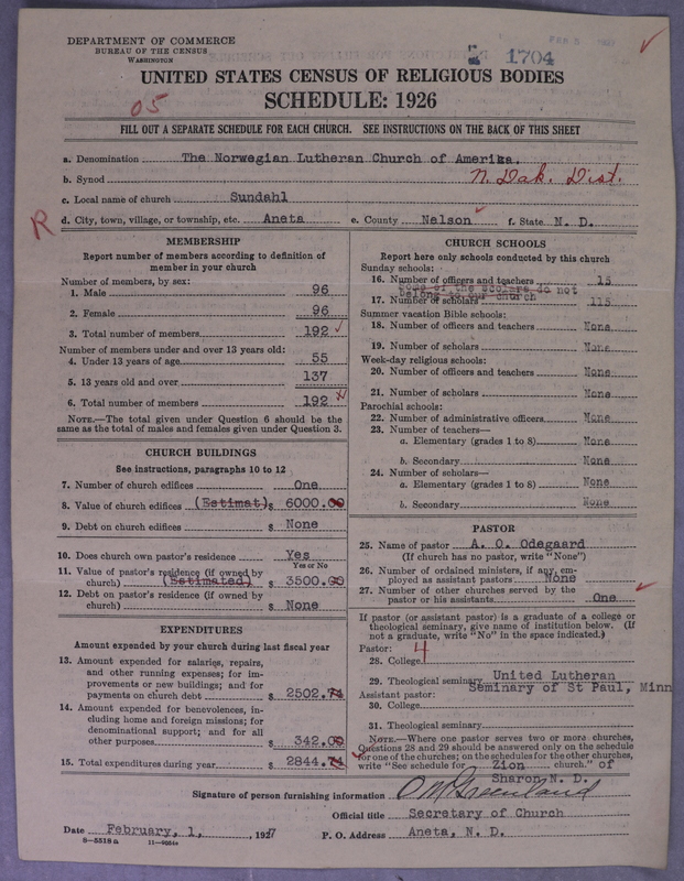 Scan of Norwegian Lutheran Church of America: 1704
