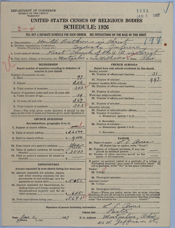 Scan of Church of the United Brethren in Christ: 1111