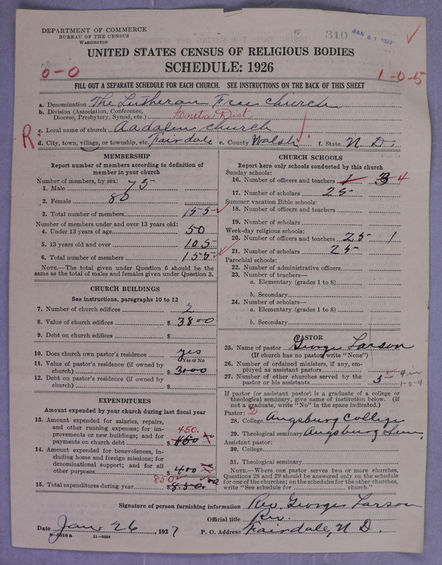 Scan of Lutheran Free Church: 310