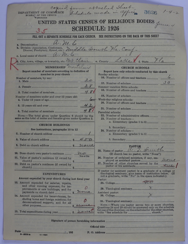 Scan of African Methodist Episcopal Church: 3626