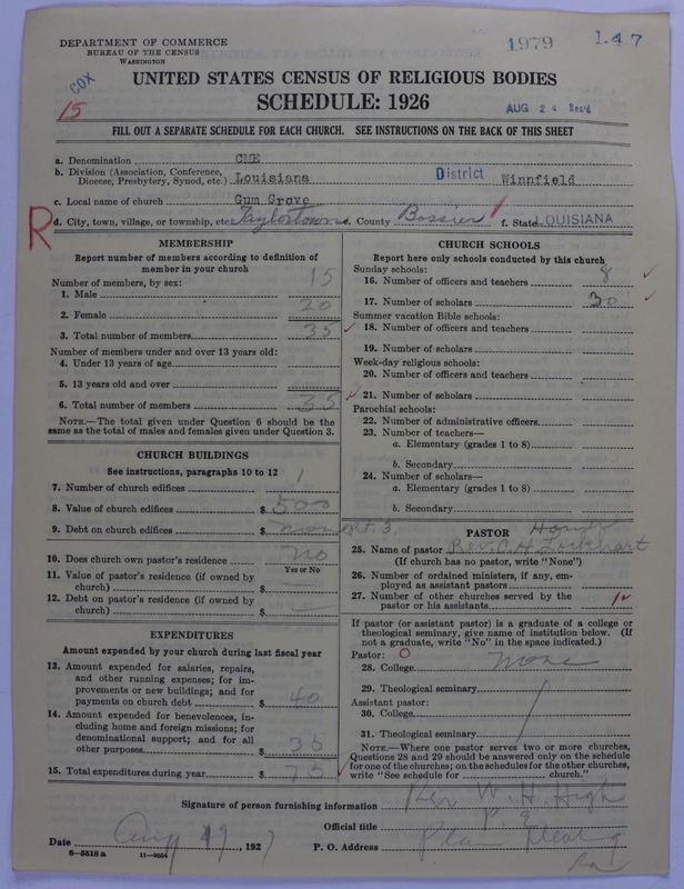 Scan of Colored Methodist Episcopal Church: 1979