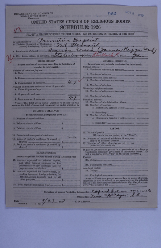 Scan of Primitive Baptists: 960