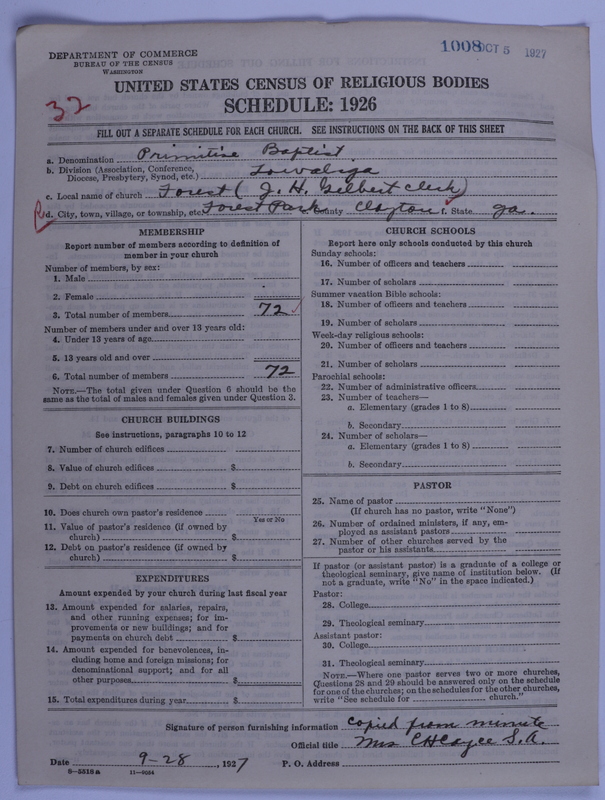 Scan of Primitive Baptists: 1008