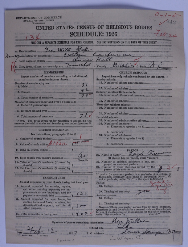 Scan of Free Will Baptists: 242