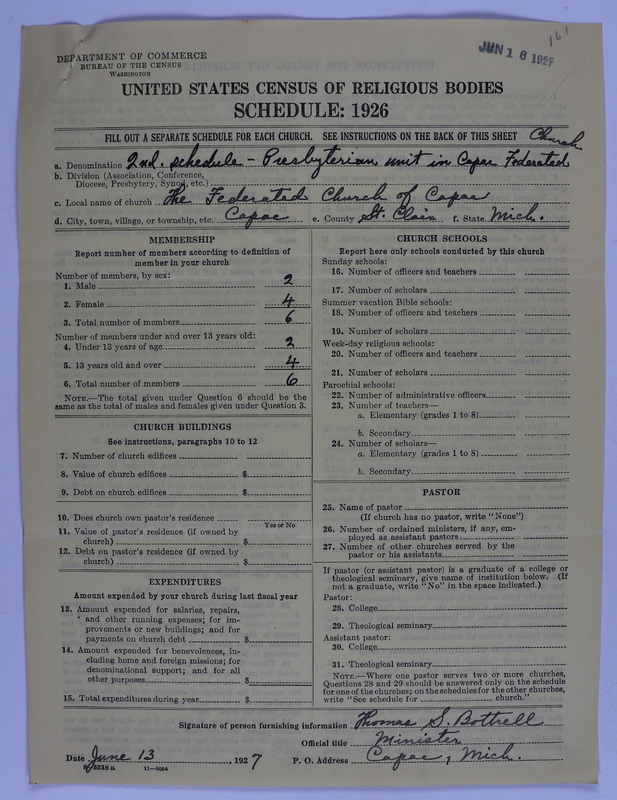 Scan of Federated Churches: 161