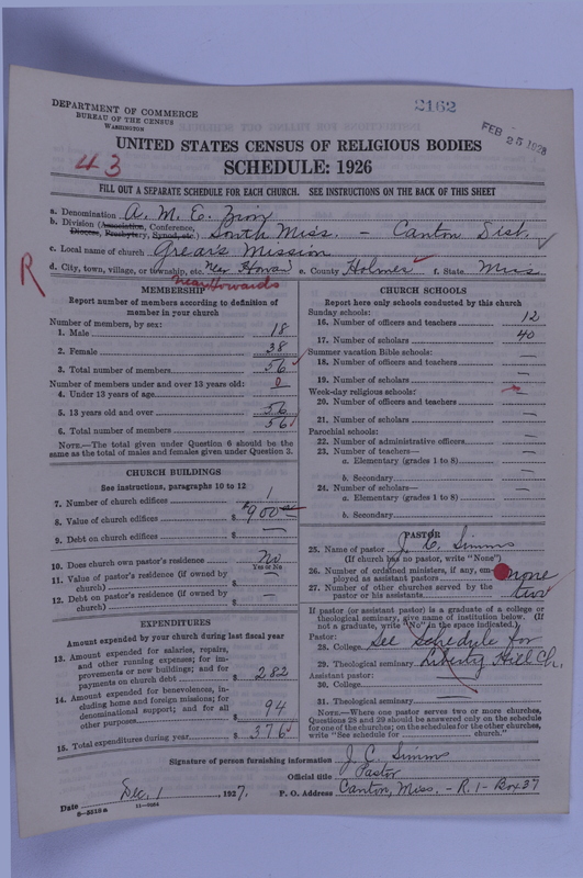 Scan of African Methodist Episcopal Zion Church: 2162
