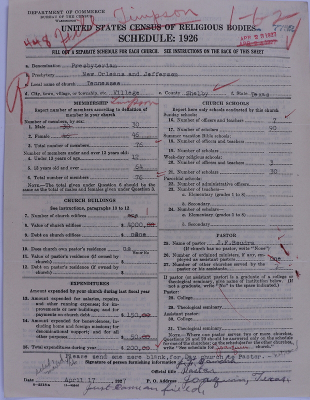 Scan of Presbyterian Church in the United States of America: 7752