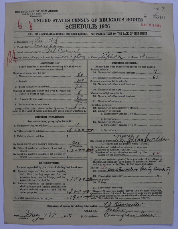 Scan of Presbyterian Church in the United States: 2310