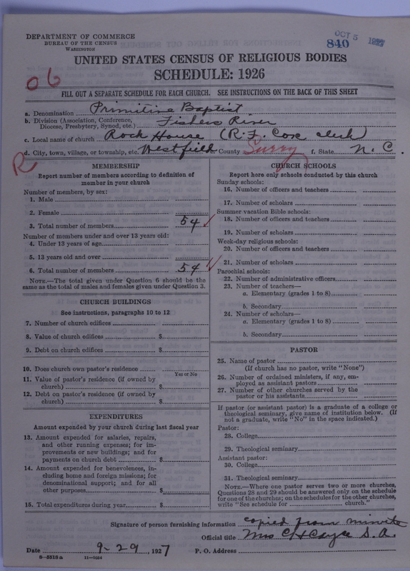 Scan of Primitive Baptists: 840