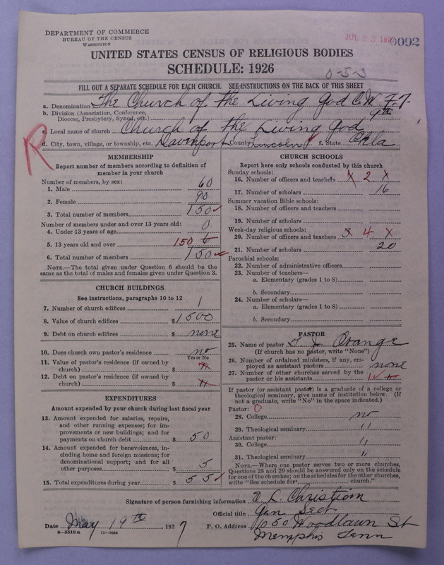 Scan of Church of the Living God, Christian Workers for Fellowship: 92