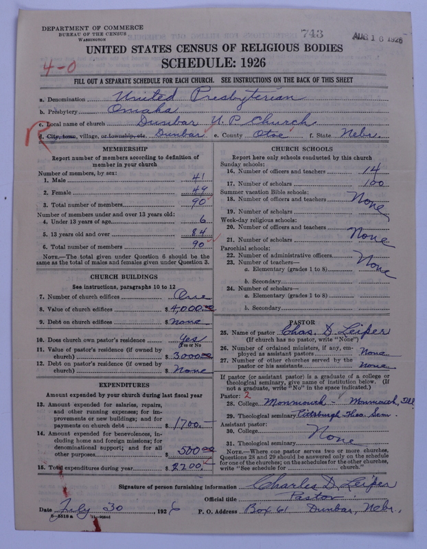 Scan of United Presbyterian Church of North America: 743