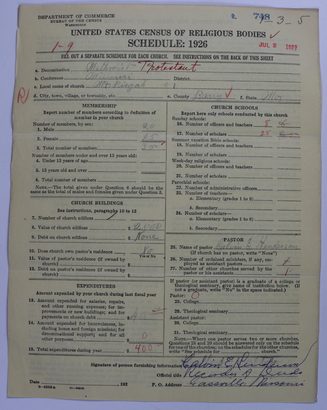 Scan of Methodist Protestant Church: 748