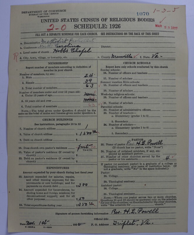 Scan of Methodist Protestant Church: 1070