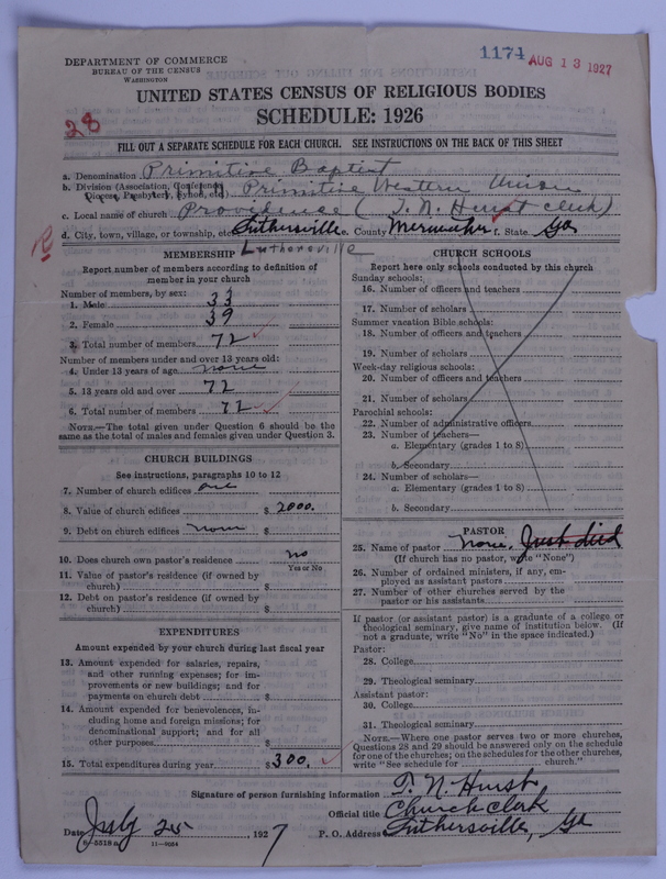 Scan of Primitive Baptists: 1174