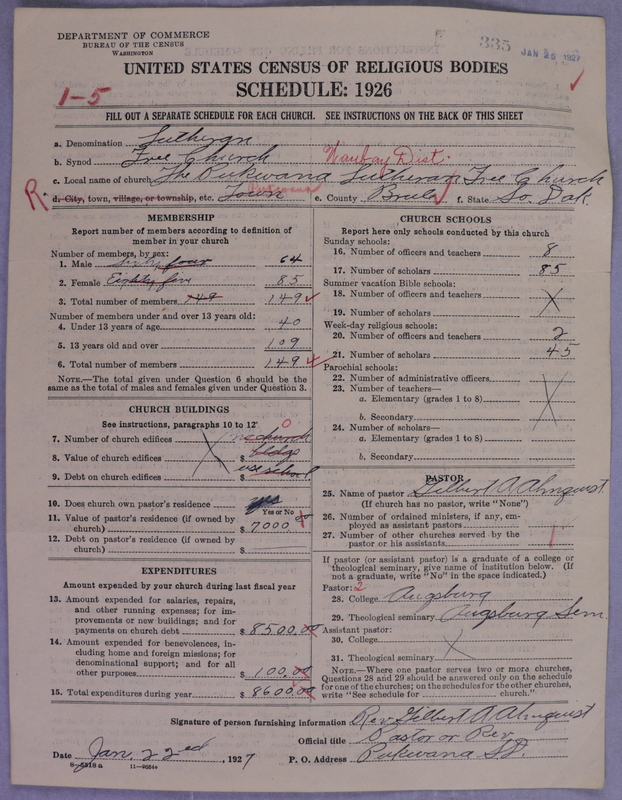 Scan of Lutheran Free Church: 335