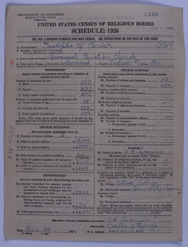Scan of Disciples of Christ: 2440