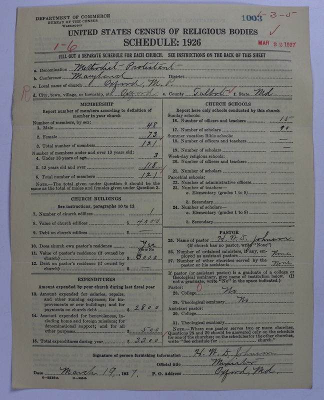 Scan of Methodist Protestant Church: 1003