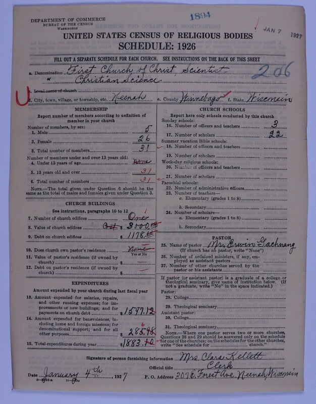 Scan of Church of Christ, Scientist: 1894